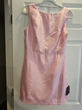 Lulu's Blush Pink Satin Shift Dress